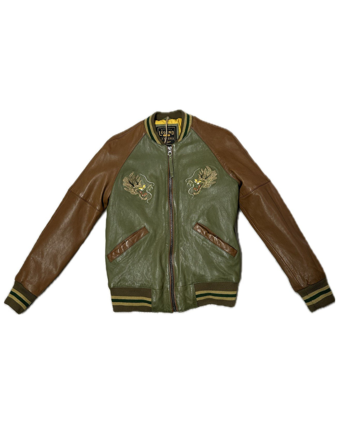 DAYTONA 73 Giacca uomo in pelle verde Hanks