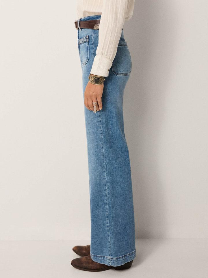MAISON HOTEL Pantaloni donna Giuletta Light Blue Denim