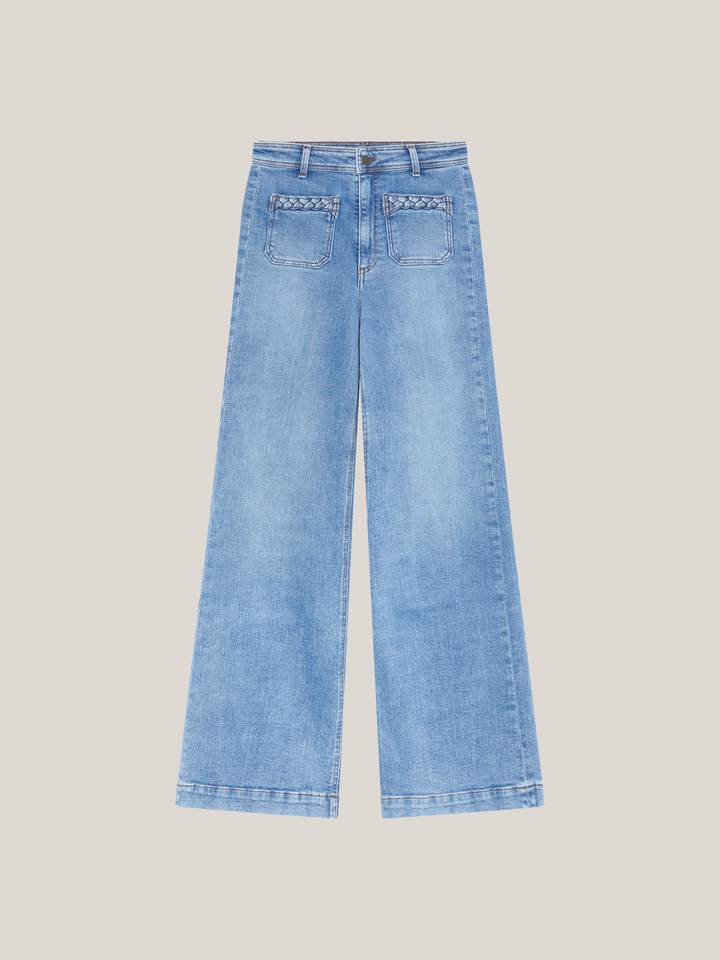 MAISON HOTEL Pantaloni donna Giuletta Light Blue Denim