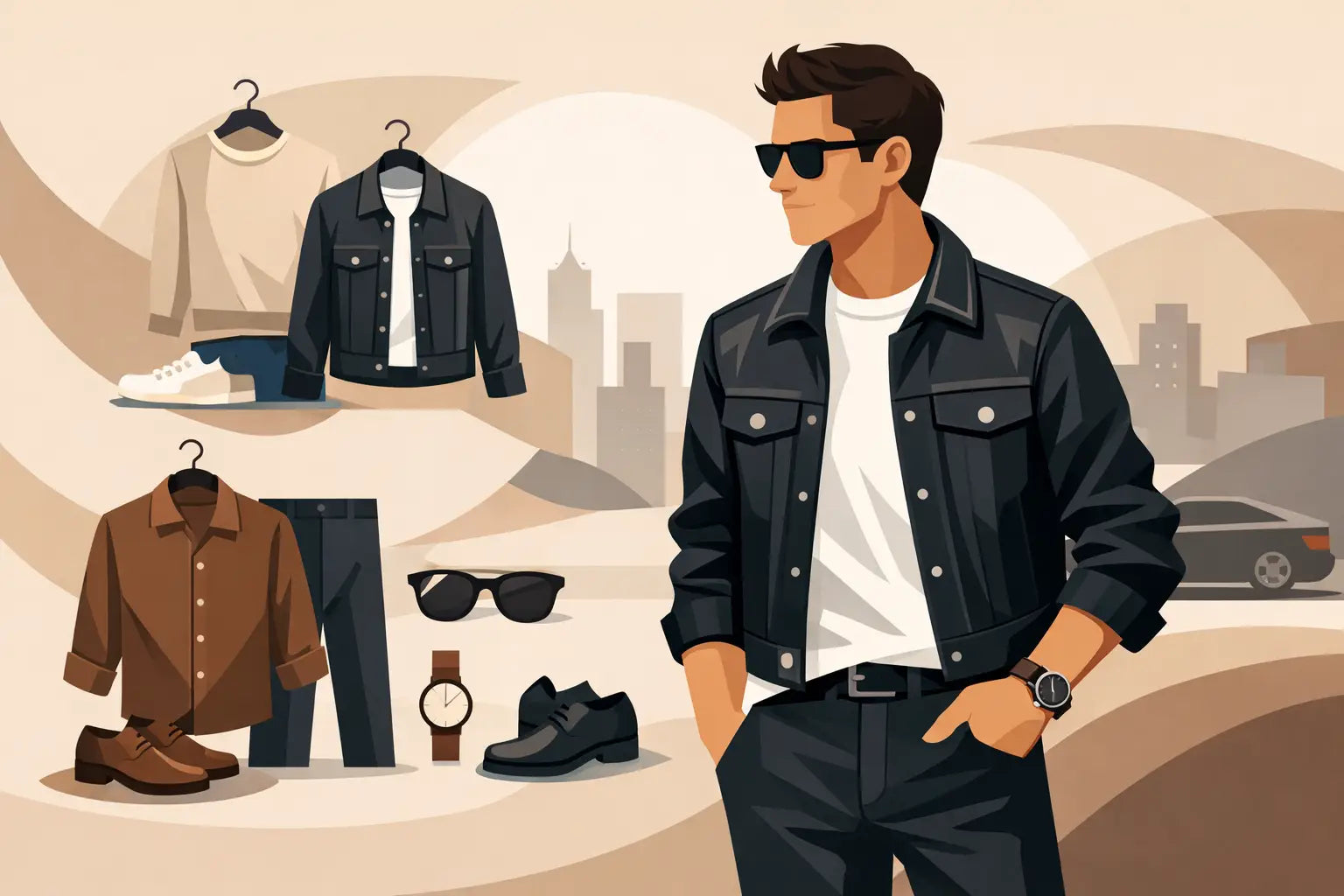 Come abbinare giacca trucker pelle con stile
