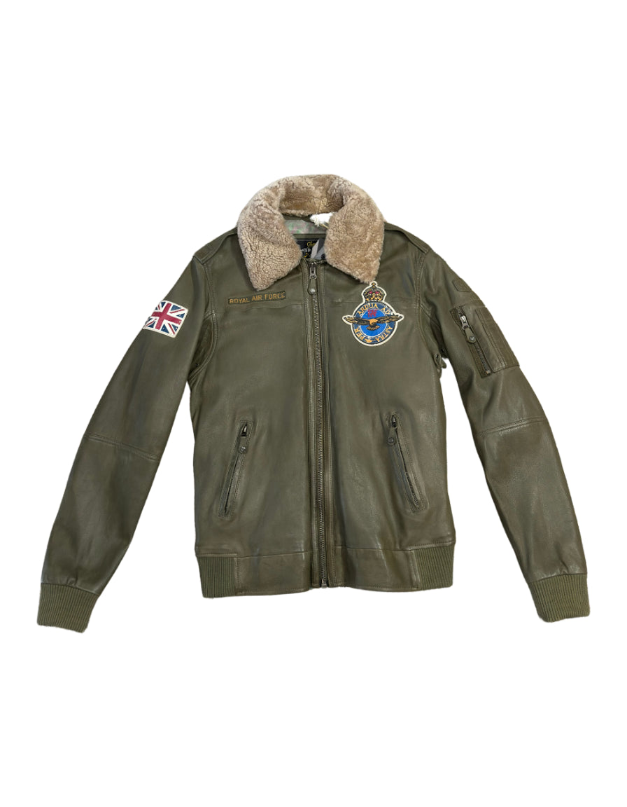 AIR FORCE Giacca pelle modello Douglas con colletto 