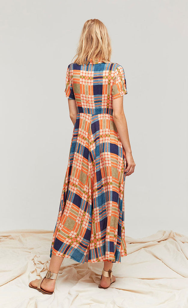 ALDO MARTINS Abito donna Juluca Arlet fantasia check in viscosa 