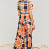 ALDO MARTINS Abito donna Juluca Arlet fantasia check in viscosa 