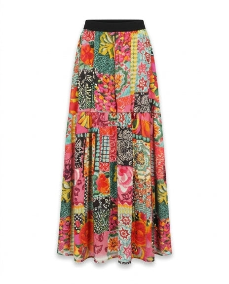 ALDO MARTINS Gonna donna Laza in cotone fantasia floreale 
