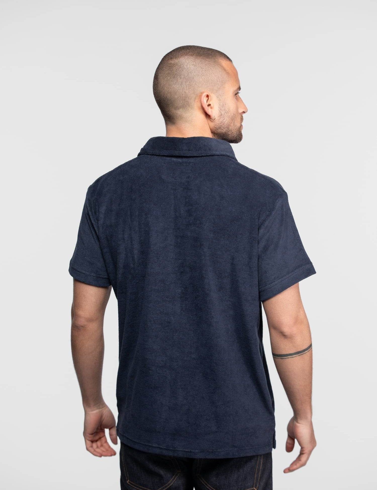 DAYTONA 73 Polo uomo Brody in spugna blu 