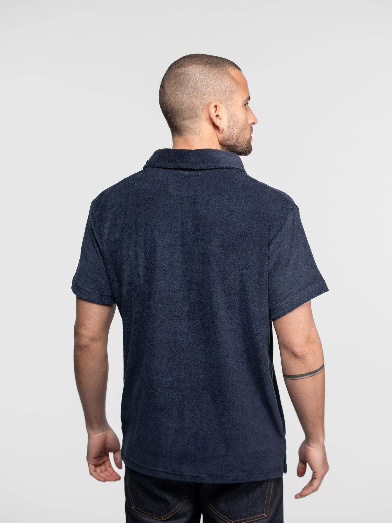 DAYTONA 73 Polo uomo Brody in spugna blu 
