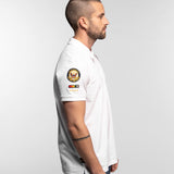 DAYTONA 73 Polo manica corta in cotone piqué con patch bianca 