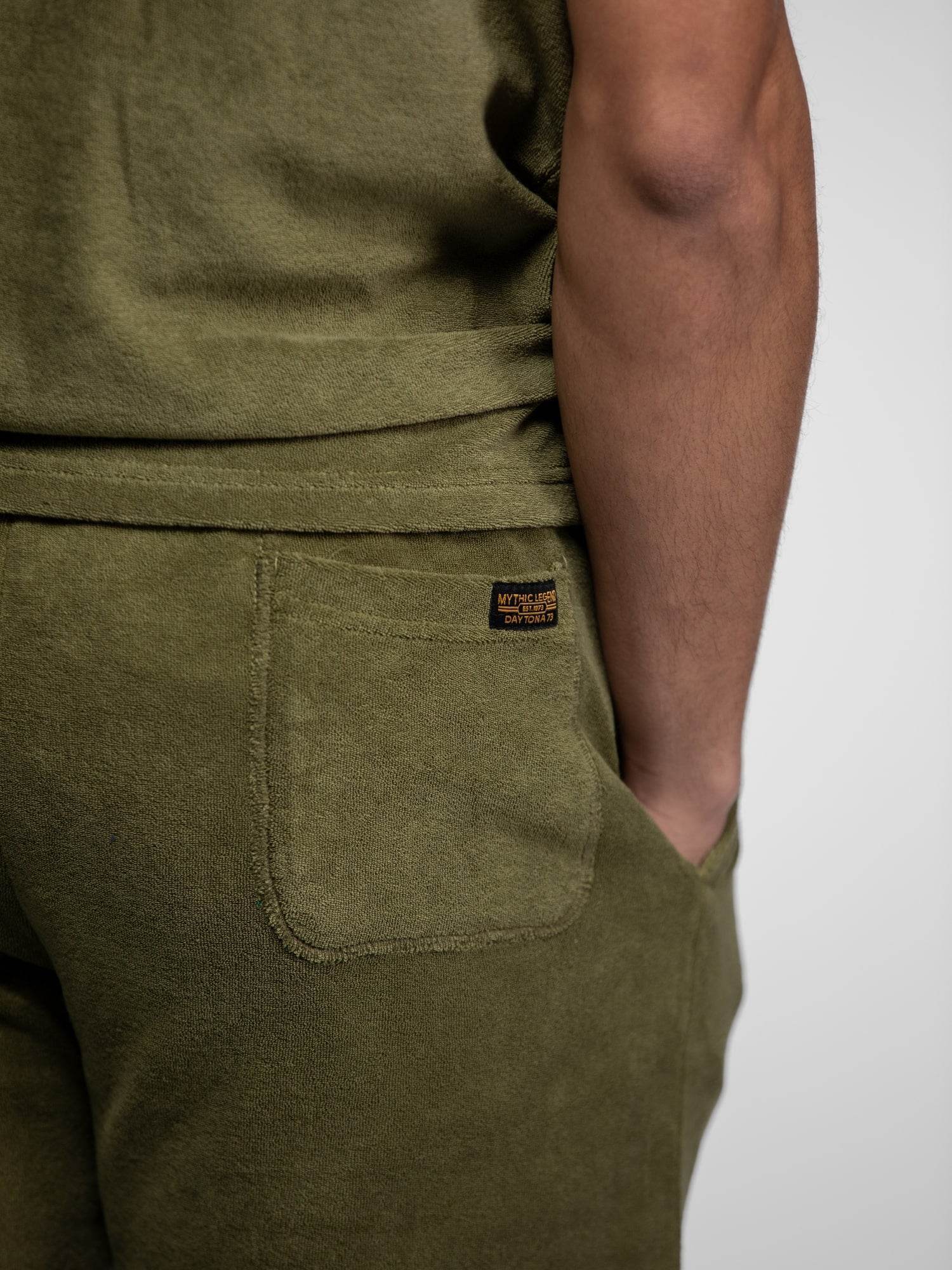 DAYTONA 73 Short uomo Fresno in spugna verde 