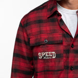DAYTONA 73 Camicia uomo Ketchum rossa a quadri in flanella 