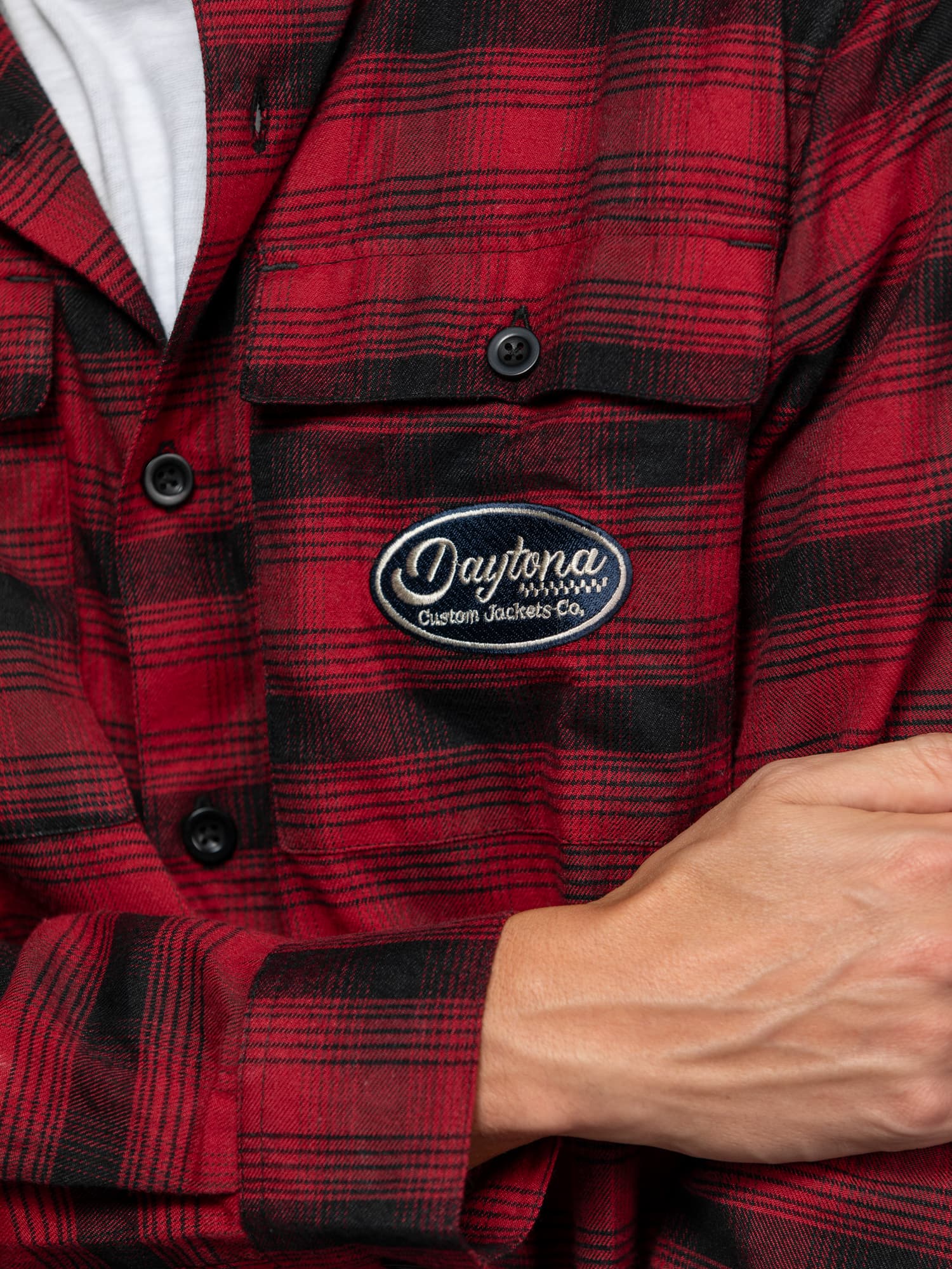DAYTONA 73 Camicia uomo Ketchum rossa a quadri in flanella 