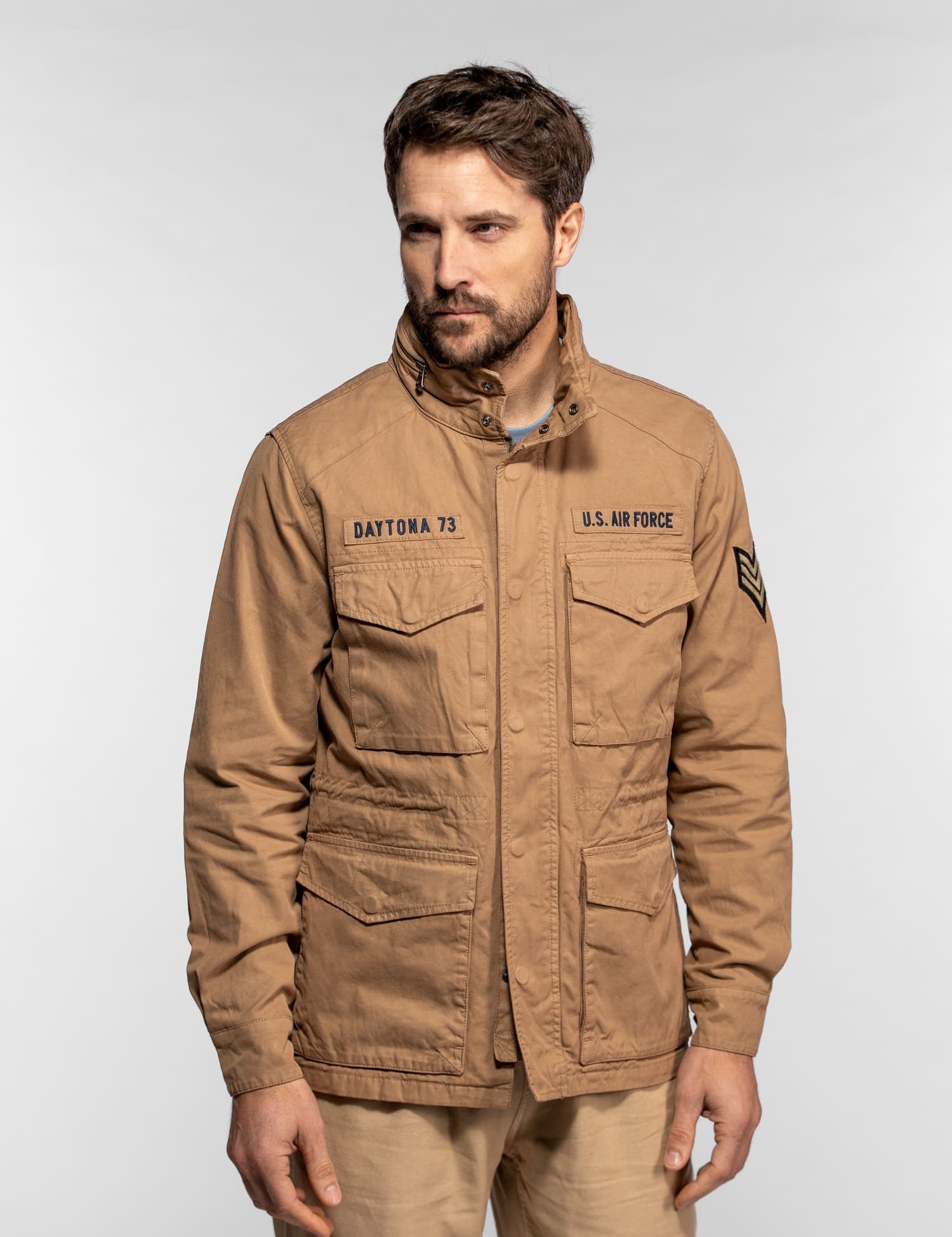 DAYTONA 73 Giacca uomo Minos Prescott Twill beige in cotone 