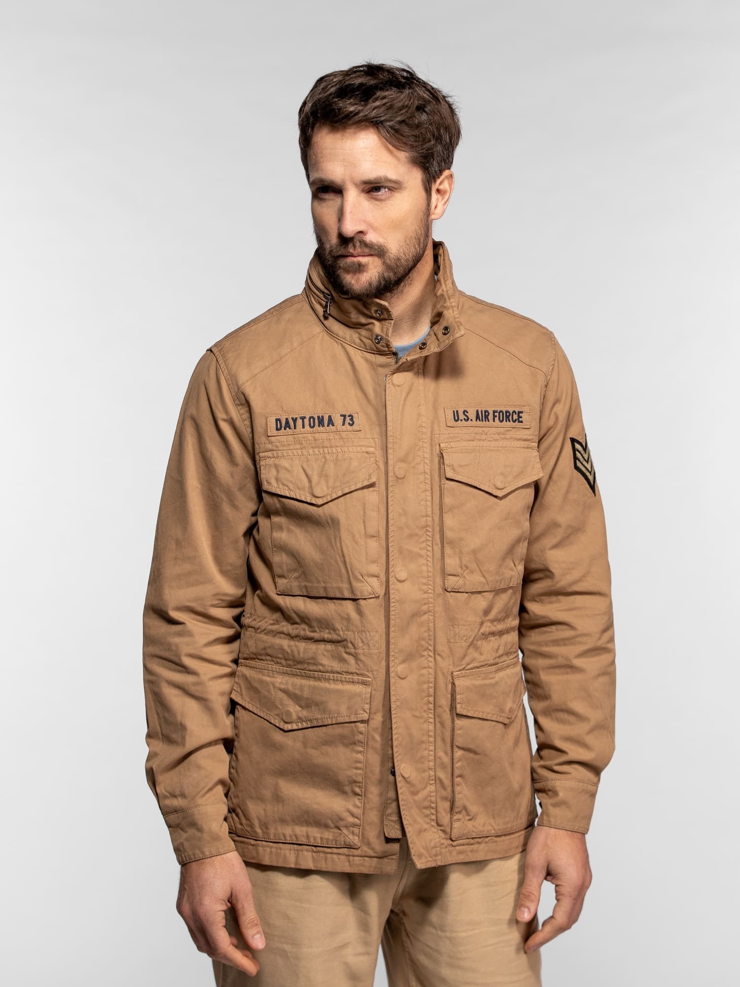 DAYTONA 73 Giacca uomo Minos Prescott Twill beige in cotone 