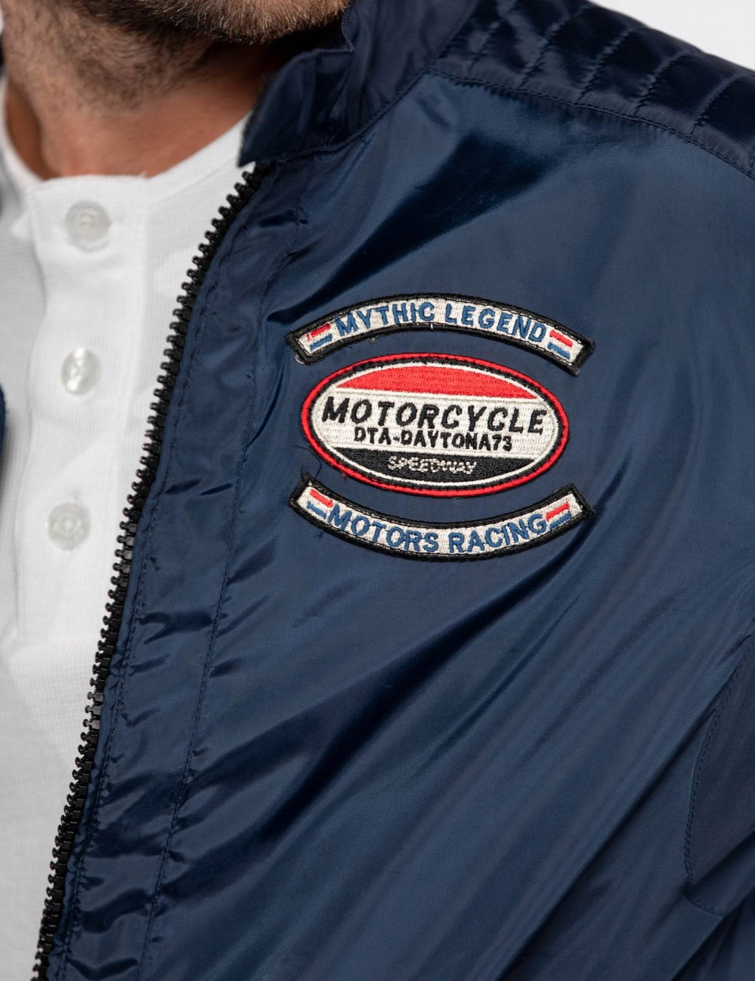 DAYTONA 73 Giubbotto uomo Monza Bloomfield in nylon navy 