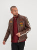 Giacca uomo Wartburg in pelle marrone