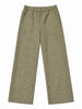Pantaloni Pantero kaki in misto lana pied de poule