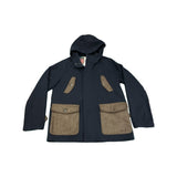 EQUIPE 70 Giubbotto Eskimo Raglan blu in lana con cappuccio 