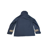 EQUIPE 70 Giubbotto Eskimo Raglan blu in lana con cappuccio 