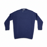 FRANCESCO PIERI MAGLIERIA Maglione girocollo in misto lana blu 