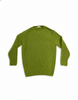 Maglione girocollo in misto lana verde