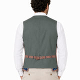 GARRY'S EARTH Gilet uomo Club House in cotone e lino a righe 