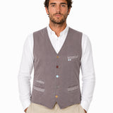GARRY'S EARTH Gilet uomo Sierra in cotone beige 