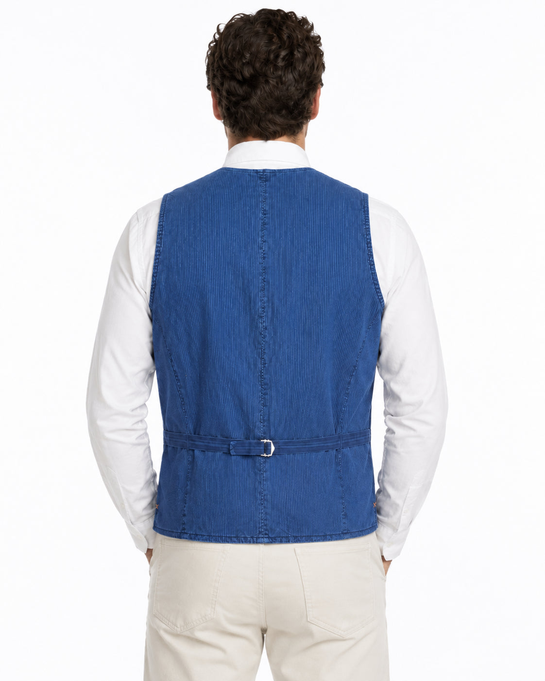 GARRY'S EARTH Gilet uomo Sierra in cotone blu 