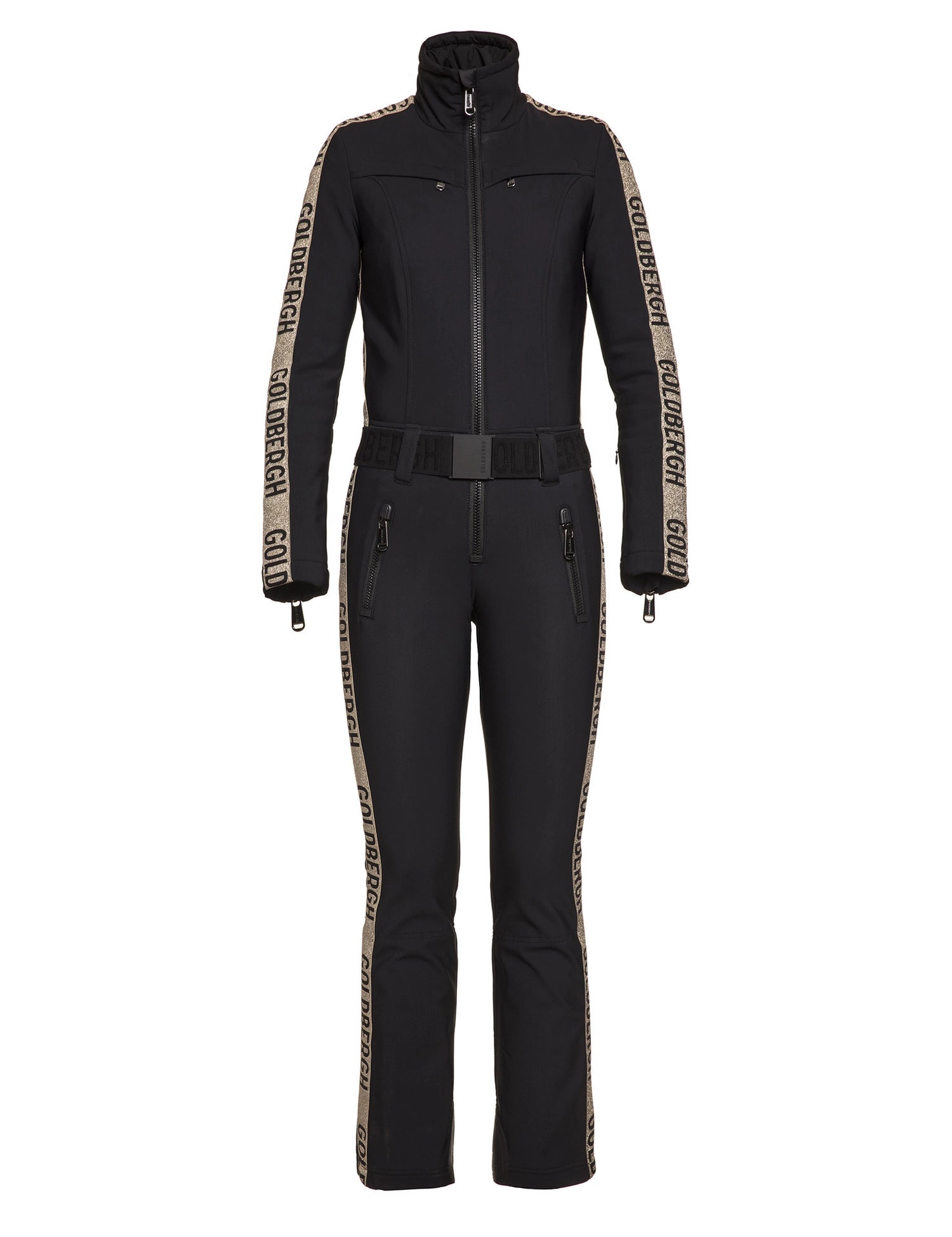 GOLDBERGH Tuta sci donna Goldfinger oro slim fit 