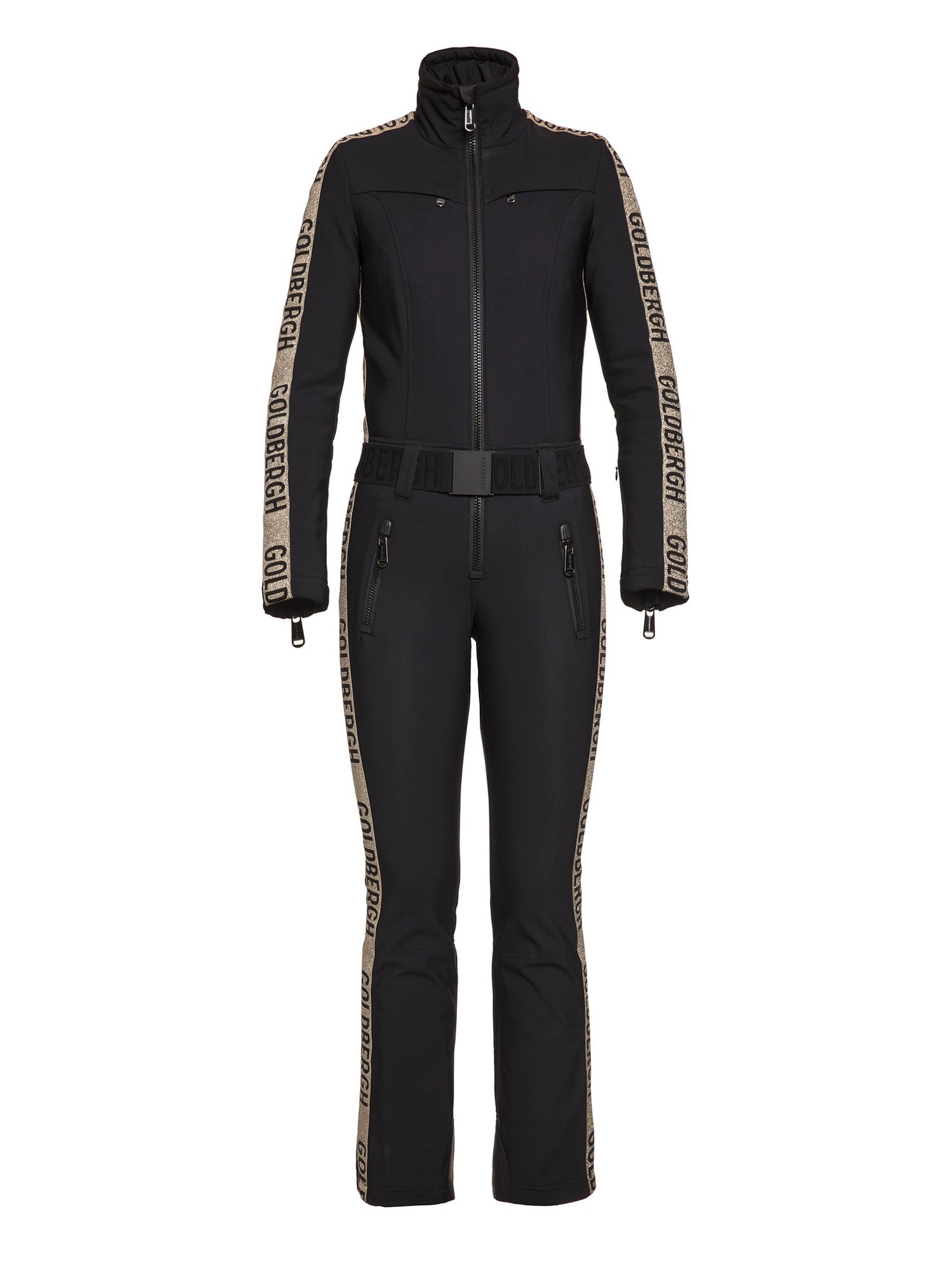 GOLDBERGH Tuta sci donna Goldfinger oro slim fit 
