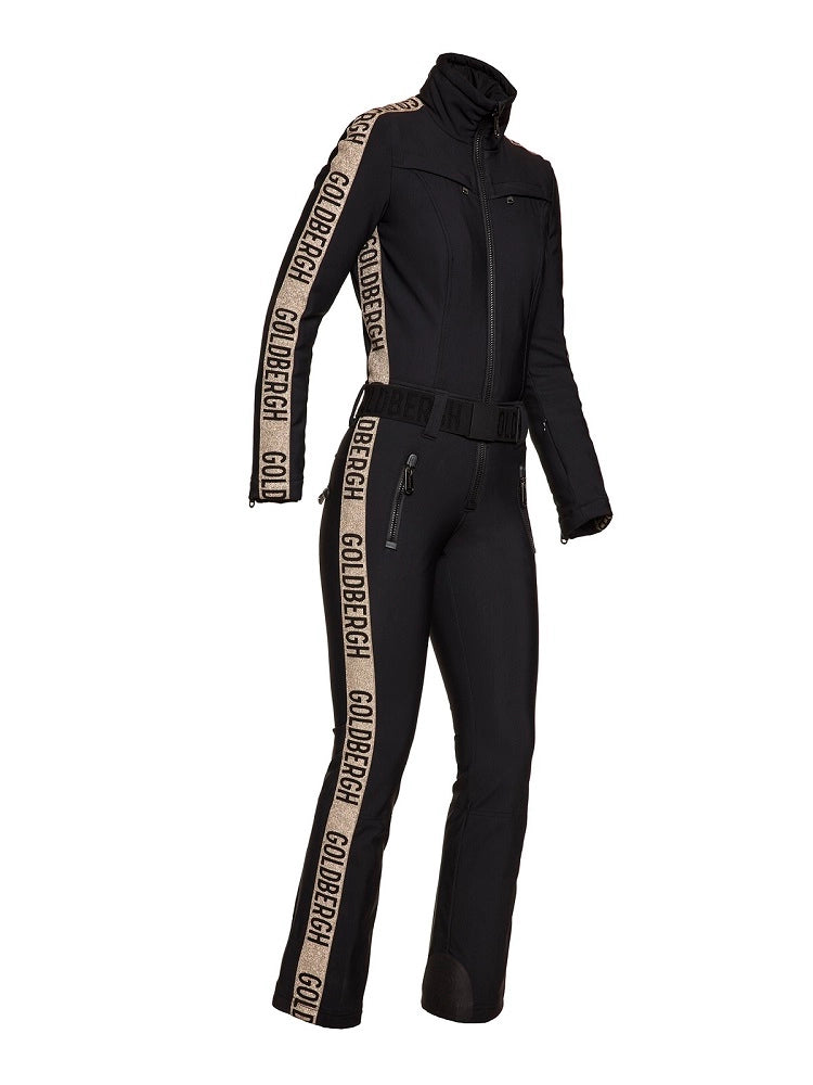 GOLDBERGH Tuta sci donna Goldfinger oro slim fit 