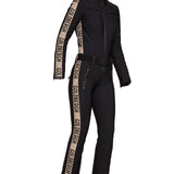 GOLDBERGH Tuta sci donna Goldfinger oro slim fit 