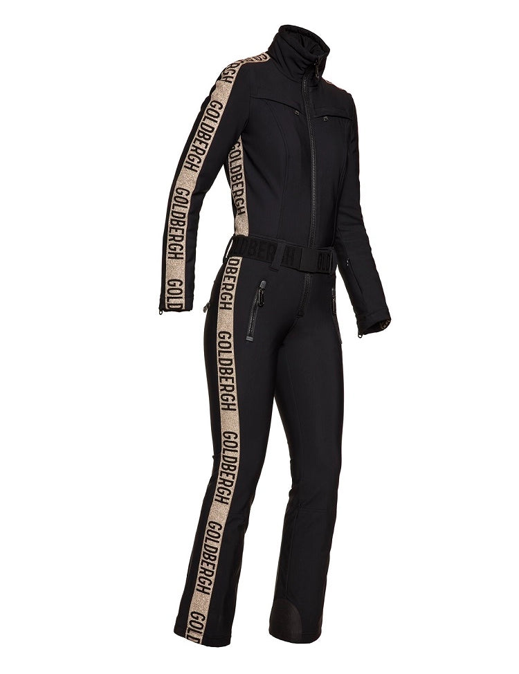 GOLDBERGH Tuta sci donna Goldfinger oro slim fit 