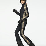 GOLDBERGH Tuta sci donna Goldfinger oro slim fit 