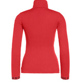 GOLDBERGH Maglia donna Mira collo alto a costine slim fit rossa 