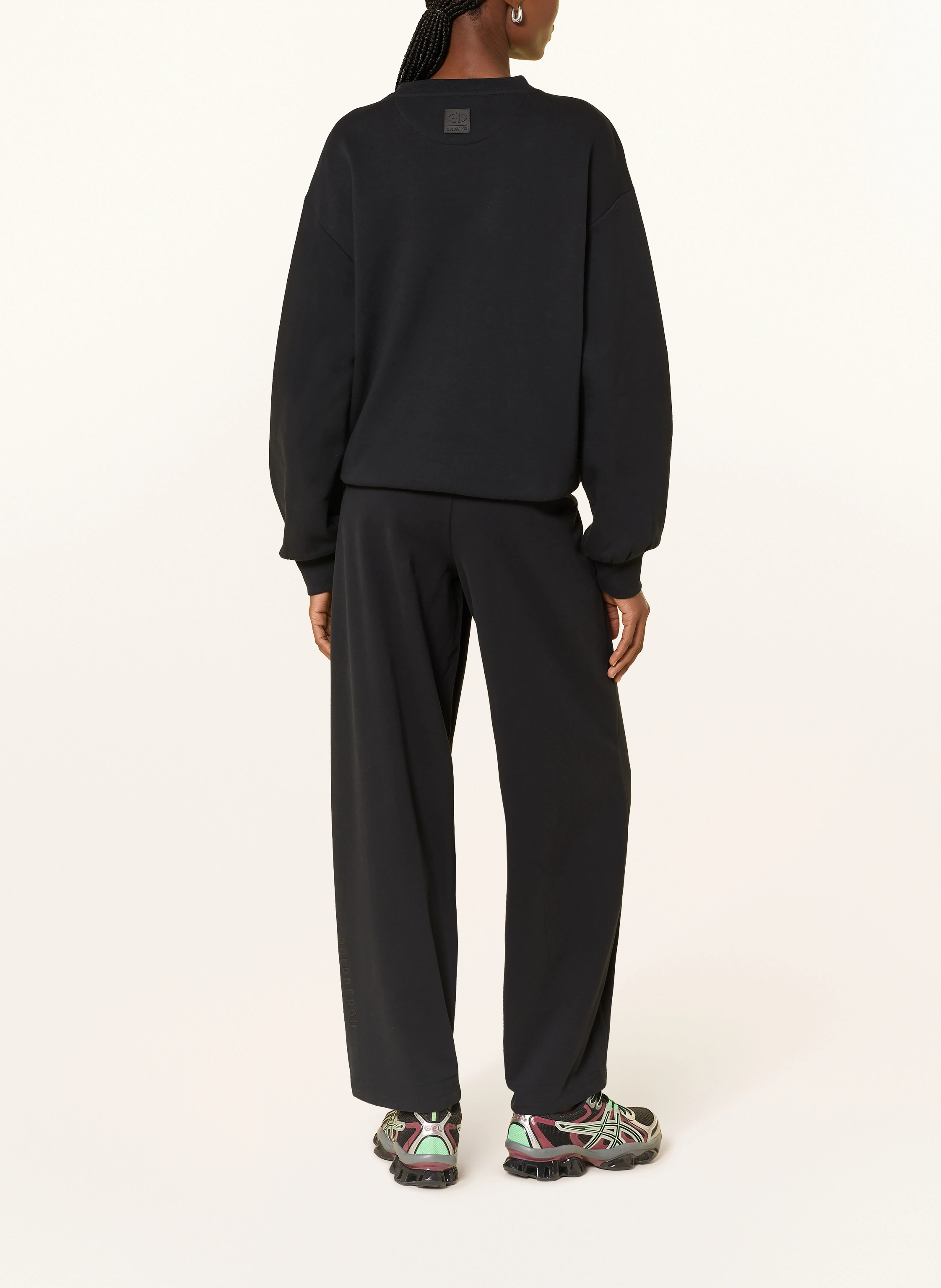 GOLDBERGH Felpa donna Relax girocollo in cotone nera 