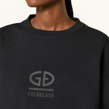 GOLDBERGH Felpa donna Relax girocollo in cotone nera 