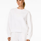 GOLDBERGH Felpa donna Relax girocollo in cotone bianca 