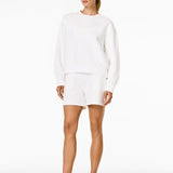 GOLDBERGH Felpa donna Relax girocollo in cotone bianca 
