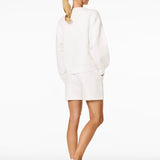 GOLDBERGH Felpa donna Relax girocollo in cotone bianca 