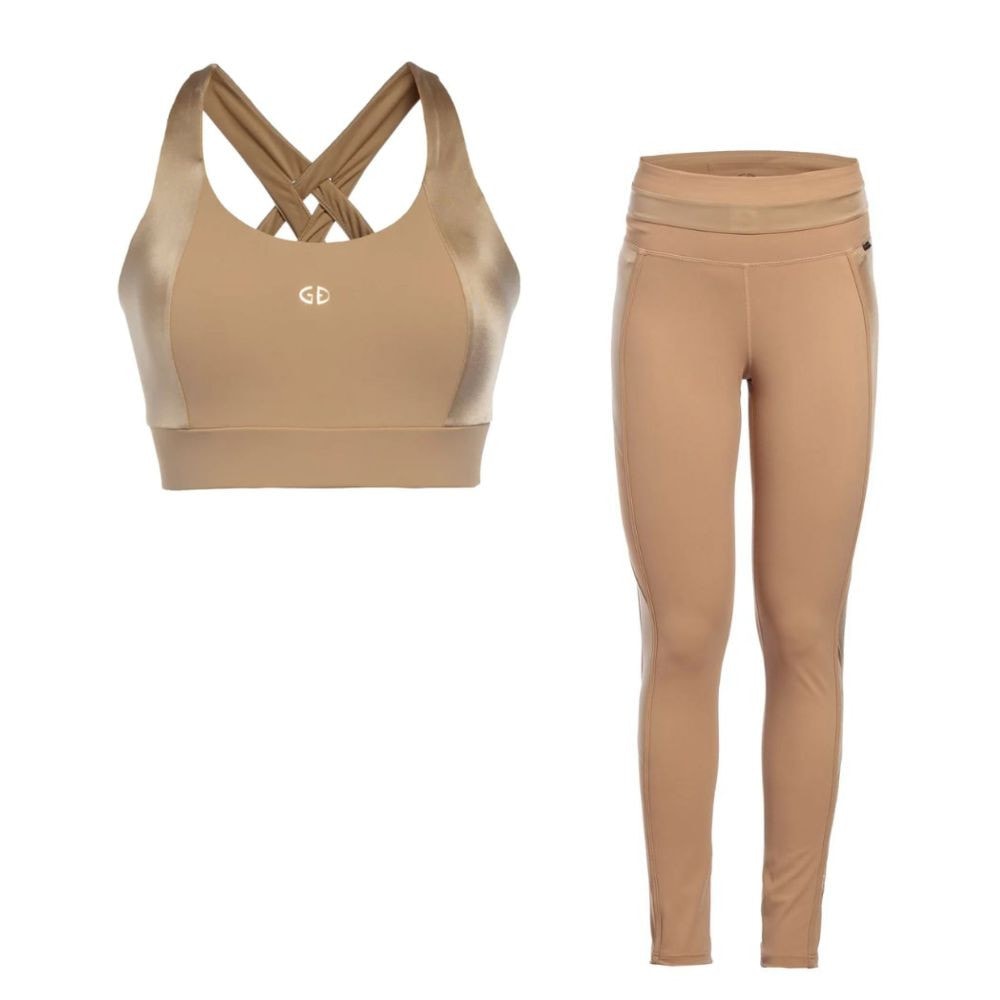 GOLDBERGH Leggings donna Skyscraper sportivi caffelatte 