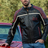 LE MANS Giacca uomo Lino Black in pelle di montone 