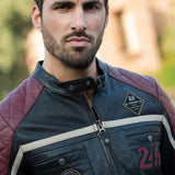 LE MANS Giacca uomo Lino Black in pelle di montone 