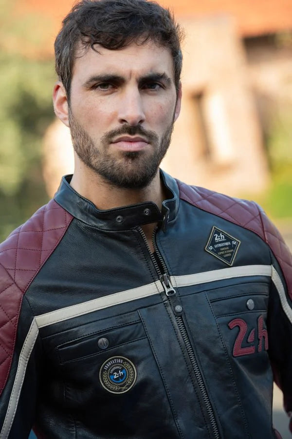 LE MANS Giacca uomo Lino Black in pelle di montone 