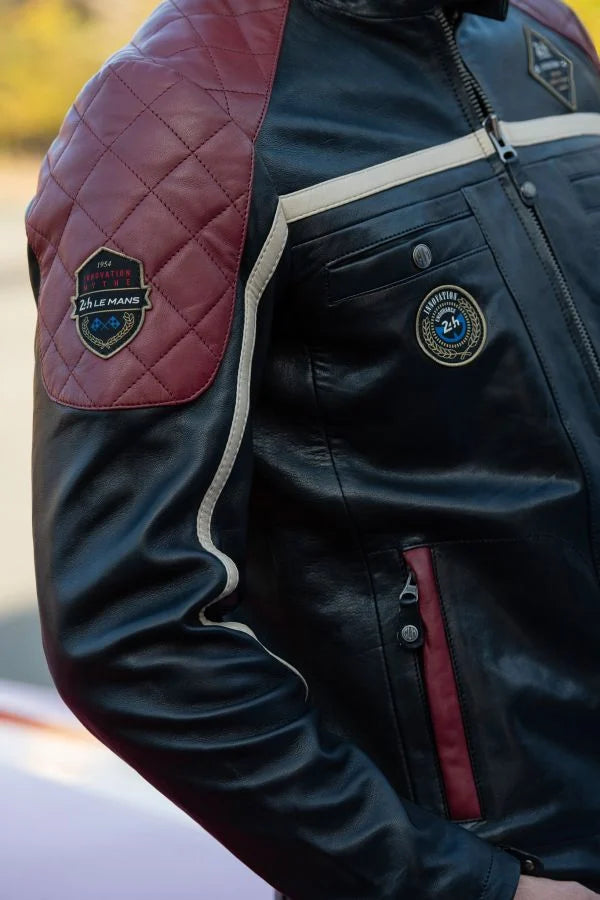 LE MANS Giacca uomo Lino Black in pelle di montone 