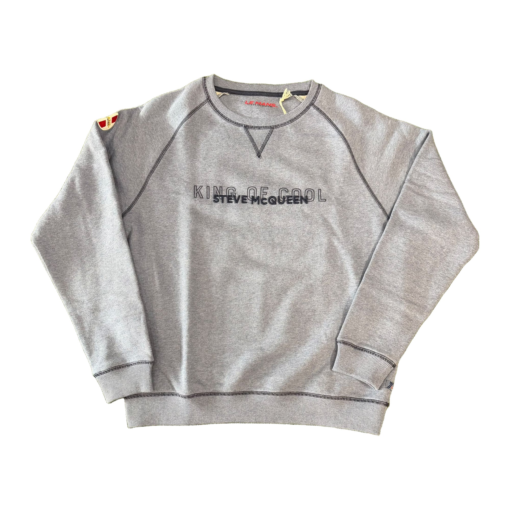 LEMANS Felpa King of Indigo blu girocollo 