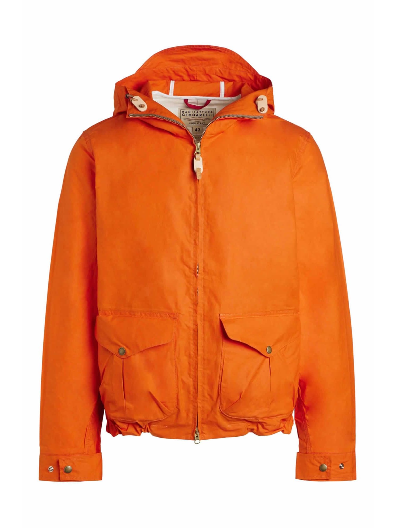 MANIFATTURA CECCARELLI Blazer uomo impermeabile con cappuccio in cotone e poliestere 