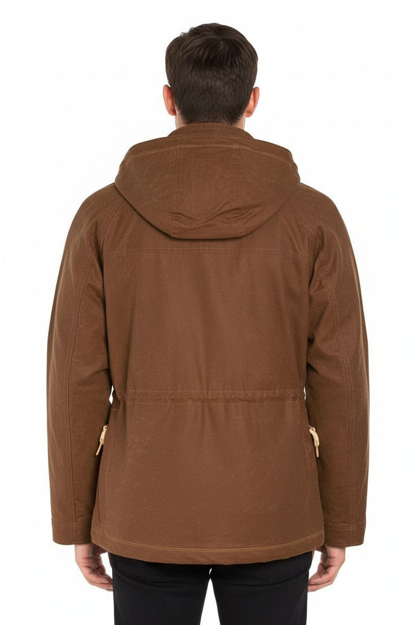 MANIFATTURA CECCARELLI Parka uomo in cotone New Fisherman dark tan 