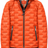 MILESTONE Giacca uomo Alonso arancione in pelle con cappuccio 