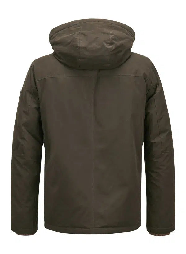 MILESTONE Giacca uomo Harry verde scuro in misto cotone cerato 