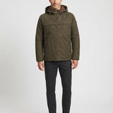 MILESTONE Giacca uomo Harry verde scuro in misto cotone cerato 