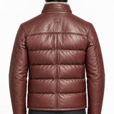 MILESTONE Giacca uomo Kilian bordeaux in pelle trapuntata 